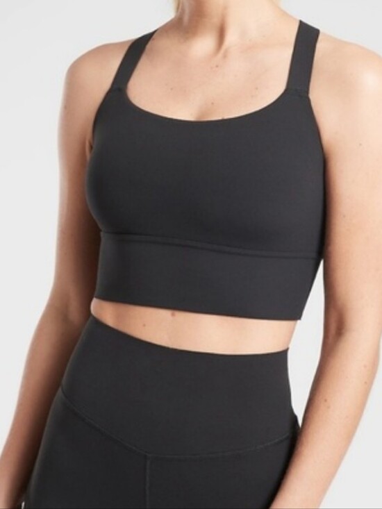 Athleta Other - Athleta Longline Warrior Cross Back Sports Bra Black Size XL
